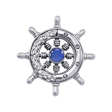 Celtic Knots Ship's Wheel Silver Pendant TPD1028 - Jewelry